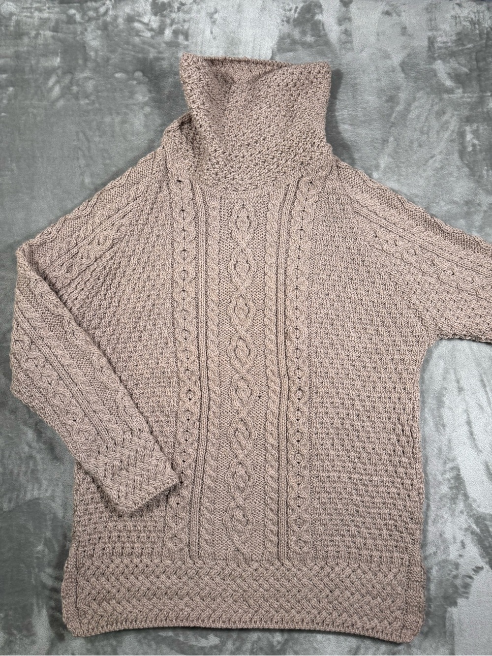 Aran Sweater Market Women’s XXL Merino Wool Ireland Turtleneck